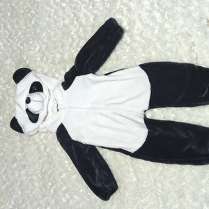 EUC fuzzy panda costume size 80